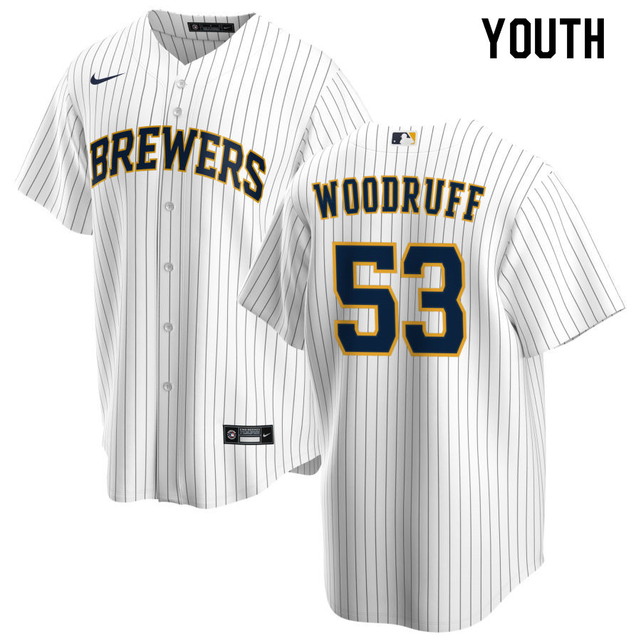 Nike Youth #53 Brandon Woodruff Milwaukee Brewers Baseball Jerseys Sale-White